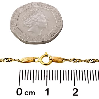 9ct gold 1.4g 18 inch Singapore Chain